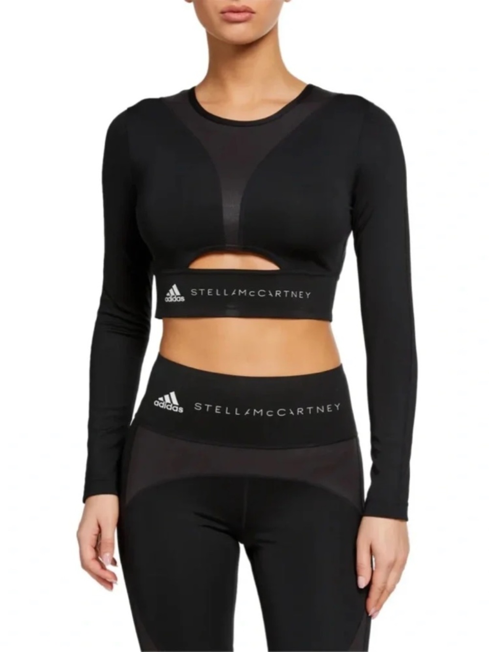 adidas by Stella McCartney Training Long Sleeve Crop Top — Size S